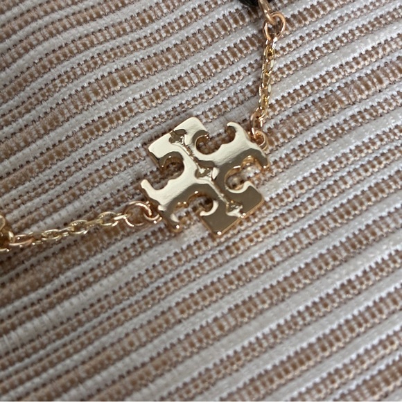 Tory Burch Gold Black Double T Logo Bracelet - Picture 6 of 9
